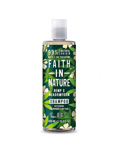 Faith in Nature juukseid taastav šampoon kanepiõli ja valge soolille ekstraktiga 400ml