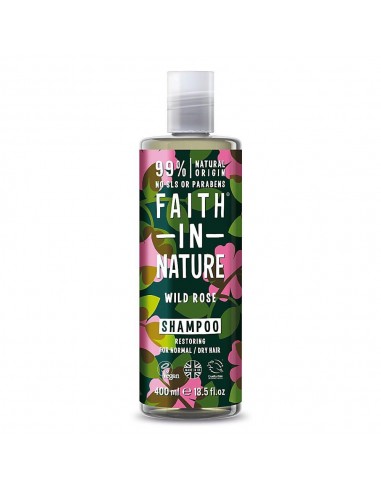 Faith in Nature šampoon orgaanilise metsiku roosi õliga normaalsetele/kuivadele juustele 400ml