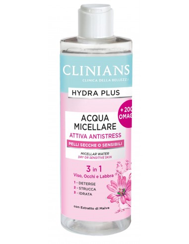 Clinians - Hydra Plus mitsellaarvesi kuivale ja tundlikule näonahale, 400ml
