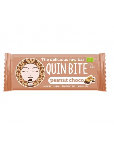 Quin Bite - Toorbatoon Peanut Choco (maapähkli ja šokolaadi) ÖKO, 30g