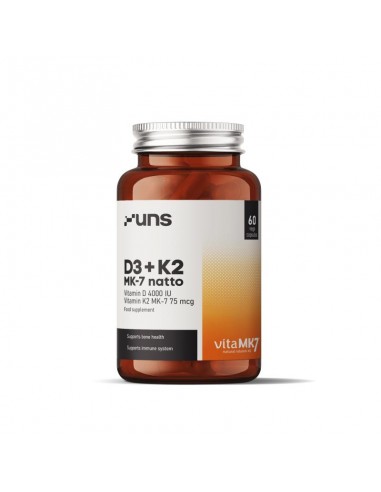 Uns - D3-vitamiin (4000IU) + K2 (75mg), 60 kapslit