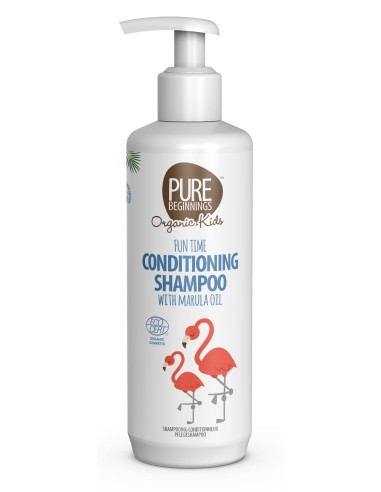 Pure Beginnings - Kammimist hõlbustav õrna vaarika lõhnaga pisaravaba šampoon-palsam lastele marula õliga, 250 ml