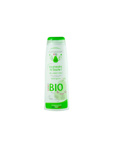 Alphanova Kida - Orgaaniline nahka kaitsev kiivi ja kummeliekstraktiga pirnilõhnaline šampoon-dušigeel lastele, 250 ml