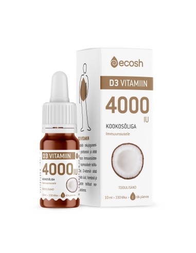 Ecosh Life - D3 vitamiin kookosõliga 4000IU 10ml