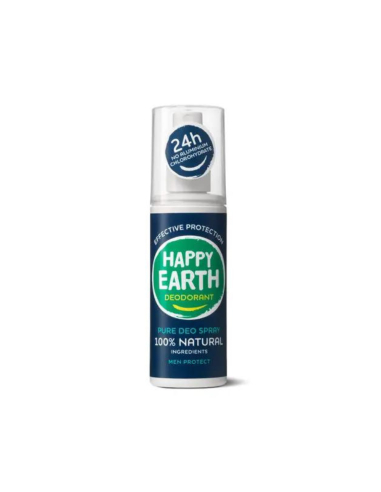 Happy Earth - HAPPY EARTH 100% looduslik ja kaitsev värskendava lõhnaga deodorant sprei meestele, 100ml