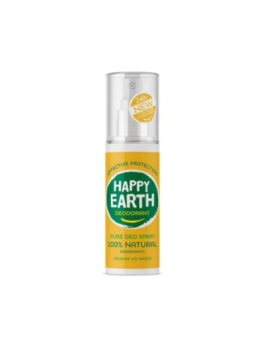 Happy Earth - 100% looduslik lummava jasmiini ja Ho Wood lõhnaga deodorant sprei, 100ml