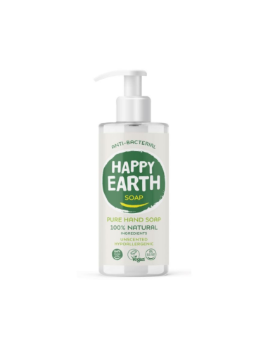 Happy Earth - 100% looduslik lõhnatu antibakteriaalne seep, 300ml