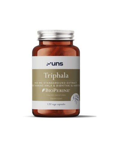 Uns - Triphala ekstrakt (800mg) + Bioperiin, 120 kapslit