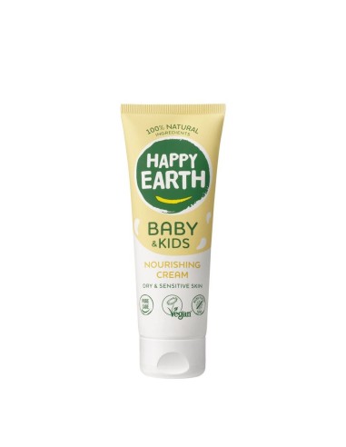 Happy Earth - 100% looduslik toitev ja kaitsev kreem beebidele ja lastele, 75ml