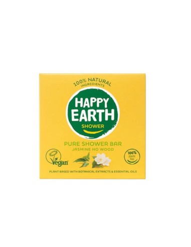 Happy Earth - 100% looduslik niisutav ja pehmendav tahke dušigeel jasmiini ja Ho wood lõhnaga, 90gr