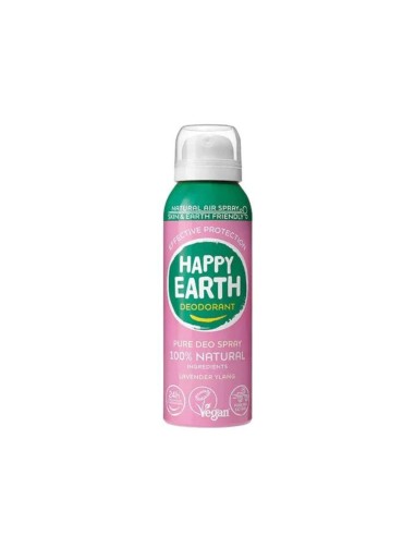 Happy Earth - Aerosoolivaba 100% looduslik deodorant lavendli-ylangi lõhnaga, 100ml