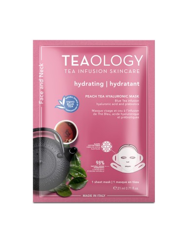 Teaology - Niisutav näo- ja kaelamask "Peach tea" 1tk