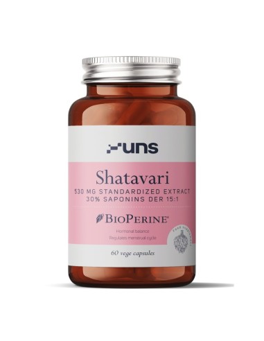 Uns - Shatavari ekstrakt (530mg) + bioperiin, 60 kapslit