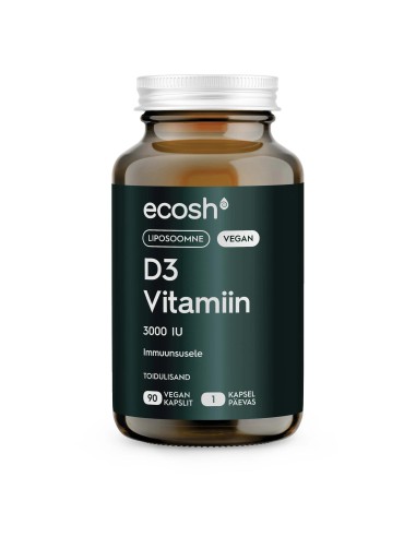 Ecosh Life - Liposoomne vegan D3-vitamiin, 90 kapslit
