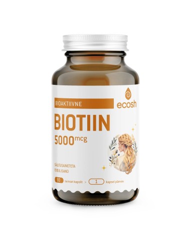 Ecosh Life - Biotiin 5000 μg- ilu vitamiin 90tk 50g