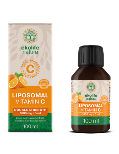 Ekolife Natura - Liposoomne C-vitamiin (1000mg) magusainetega 100ml