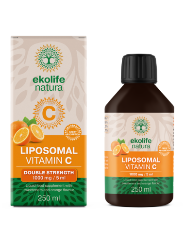 Ekolife Natura - Liposoomne C-vitamiin (1000mg) magusainetega, 250ml