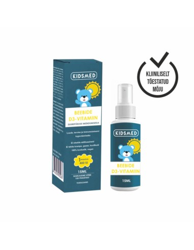 Kidsmed - Suukaudne D3 spreivitamiin beebidele, 15ml